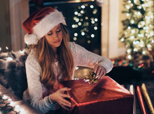 single woman during holidays